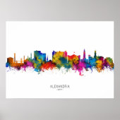 Alexandria Egypt Skyline Poster (Voorkant)