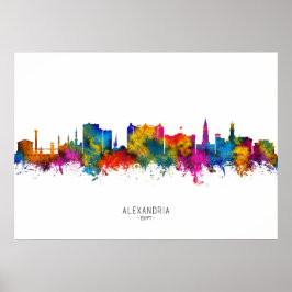 Alexandria Egypt Skyline Poster