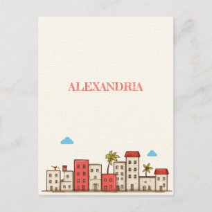 Alexandria Egypt Travel Briefkaart