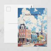 Alexandria Historic Waterfront Travel Briefkaart (Voorkant / Achterkant)