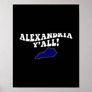Alexandria Kentucky Y'all Ky Zuidelijke Accent Vak Poster
