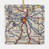 Alexandria LA  Map Keramisch Ornament (Voorkant)