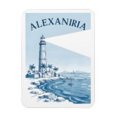 Alexandria Lighthouse Coastal Scene Travel Magneet (Verticaal)