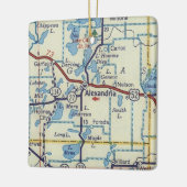 Alexandria MN  Map Keramisch Ornament (Links)