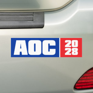 Alexandria Ocasio-Cortez AOC 2028 Bumpersticker