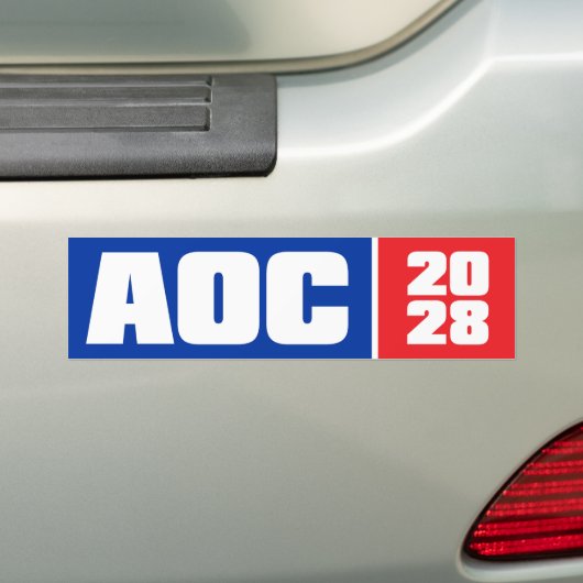 Alexandria Ocasio-Cortez AOC 2028 Bumpersticker (Op auto)
