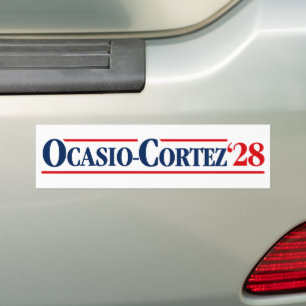 Alexandria Ocasio-Cortez AOC 2028 Bumpersticker