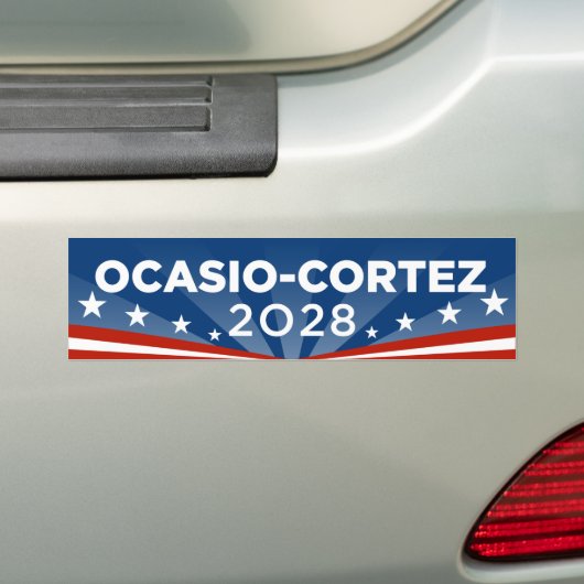 Alexandria Ocasio-Cortez AOC 2028 Bumpersticker (Op auto)