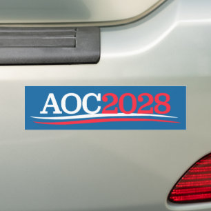 Alexandria Ocasio-Cortez AOC 2028 Bumpersticker
