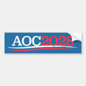 Alexandria Ocasio-Cortez AOC 2028 Bumpersticker (Voorkant)
