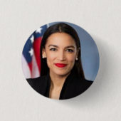 Alexandria Ocasio Cortez AOC Button (Voorkant)