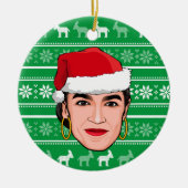 Alexandria Ocasio-Cortez (AOC) Kerstmis Keramisch Ornament (Voorkant)