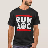 Alexandria Ocasio Cortez AOC Mannen Donker T-shirt (Voorkant)