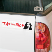 Alexandria Ocasio-Cortez AOC Tax The Rich Bumpersticker (Op Truck)