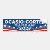 Alexandria Ocasio-Cortez AOC Zohran Mamdani 2028 Bumpersticker (Voorkant)