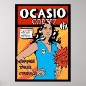 Alexandria Ocasio Cortez Comic Print (Voorkant)