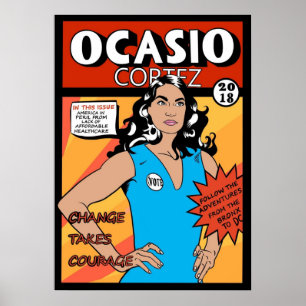 Alexandria Ocasio Cortez Comic Print