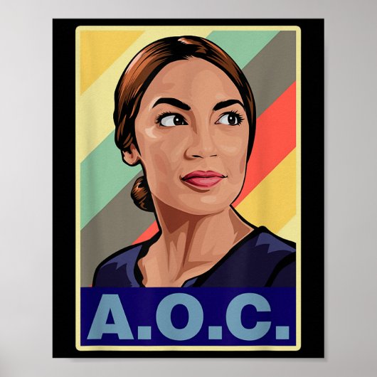 Alexandria Ocasio-cortez eerste Vrouw president Poster (Voorkant)