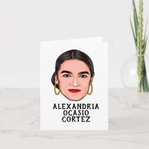 ALEXANDRIA OCASIO CORTEZ OP MAAT BEDANKKAART