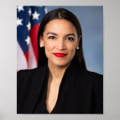 Alexandria Ocasio Cortez Portrait Poster (Voorkant)