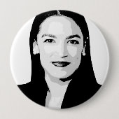 Alexandria Ocasio-Cortez Ronde Button 4,0 Cm (Voorkant)
