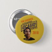 Alexandria Ocasio Cortez Ronde Button 5,7 Cm (Voorkant /achterkant)