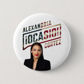 Alexandria Ocasio-Cortez Ronde Button 5,7 Cm (Voorkant)