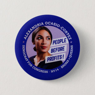Alexandria Ocasio-Cortez Ronde Button 5,7 Cm