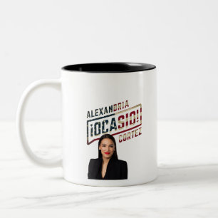 Alexandria Ocasio-Cortez Tweekleurige Koffiemok