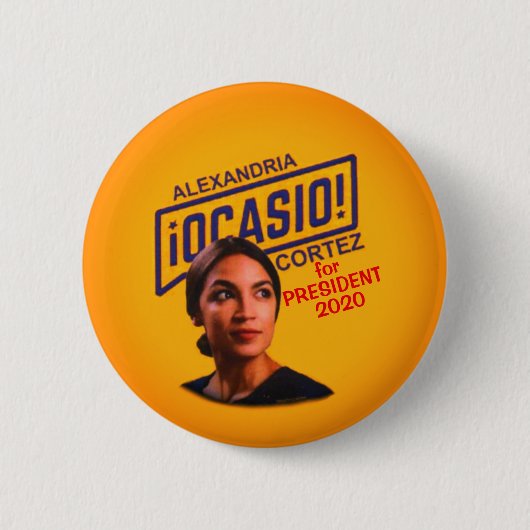 Alexandria Ocasio Cortez voor President Ronde Button 5,7 Cm (Voorkant)