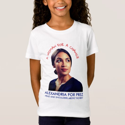 Alexandria Ocasio Cortez voor Prez T-shirt (Voorkant)