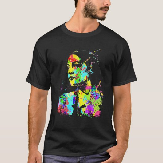 Alexandria Ocasio Cortez Waterverf Schilderkunst T T-shirt (Voorkant)