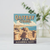 Alexandria Qaitbay Citadel Reizen Briefkaart (Staand voorkant)