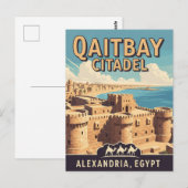 Alexandria Qaitbay Citadel Reizen Briefkaart (Voorkant / Achterkant)