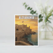 Alexandria Qaitbay Citadel Travel Briefkaart (Staand voorkant)