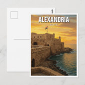 Alexandria Qaitbay Citadel Travel Briefkaart (Voorkant / Achterkant)