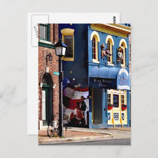 Alexandria VA - Bicycle Parked op N Saint Aseph St Briefkaart (Voorkant / Achterkant)