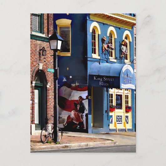 Alexandria VA - Bicycle Parked op N Saint Aseph St Briefkaart (Voorkant)