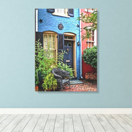 Alexandria VA - Gebouw met brandmerk Canvas Afdruk (Insitu (Houten vloer))