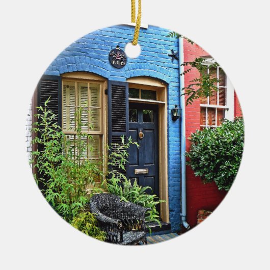 Alexandria VA - Gebouw met brandmerk Keramisch Ornament (Voorkant)