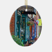 Alexandria VA - Restaurant met bruine luifel Keramisch Ornament (Rechts)