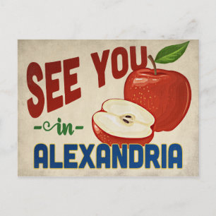 Alexandria Virginia Apple - Vintage Travel Briefkaart