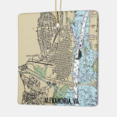 Alexandria Virginia Chart Keramisch Ornament (Links)