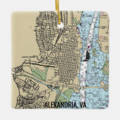 Alexandria Virginia Chart Keramisch Ornament (Voorkant)