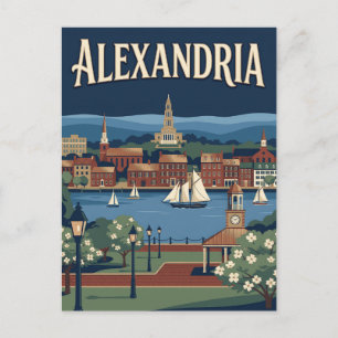 Alexandria Virginia Old Town Retro Vintage Poster Briefkaart