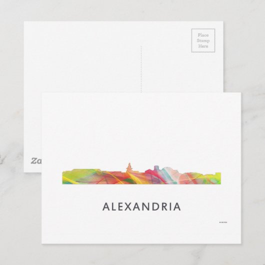 ALEXANDRIA VIRGINIA SKYLINE BW1 - BRIEFKAART (Voorkant / Achterkant)