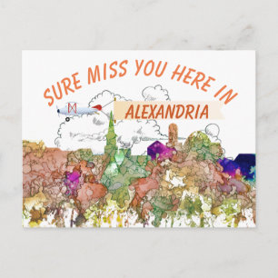Alexandria, Virginia Skyline SG - Faded Glory Briefkaart