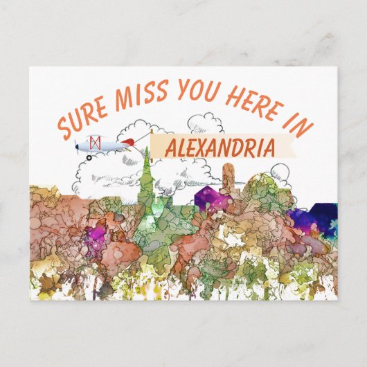 Alexandria, Virginia Skyline SG - Faded Glory Briefkaart (Voorkant)