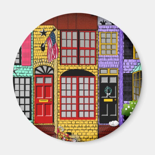 Alexandria, Virginia Townhouses Magneet (Voorkant)