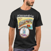 Alexandria Virginia VA Large Letter Briefkaart Sta T-shirt (Voorkant)